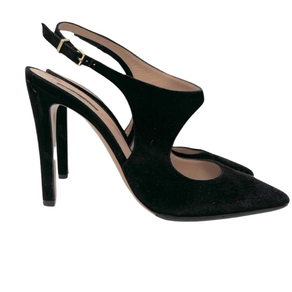 Giorgio Armani suede pumps slingback heels 36.5